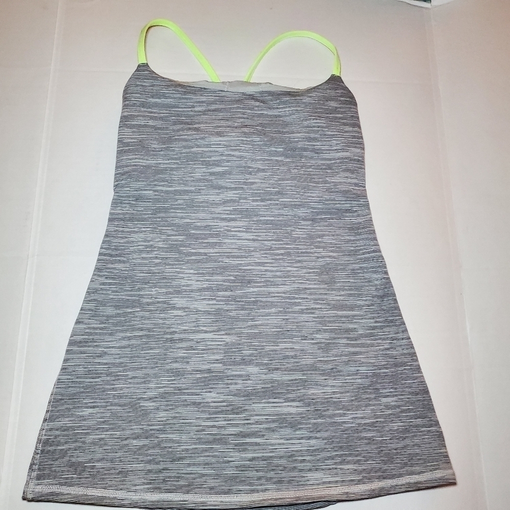 Lululemon Dancing Warrior Tank Wee Are From Space Silver Spoon Clear Mint Sz 4